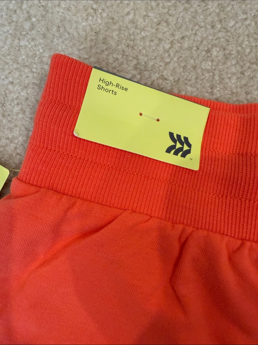 Women’s Orange Drawstring Casual Shorts - Picture 6 of 9
